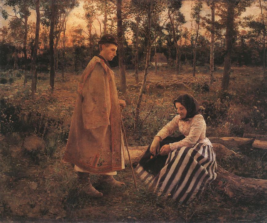 Shepherd and Peasant Woman by Béla Iványi-Grünwald