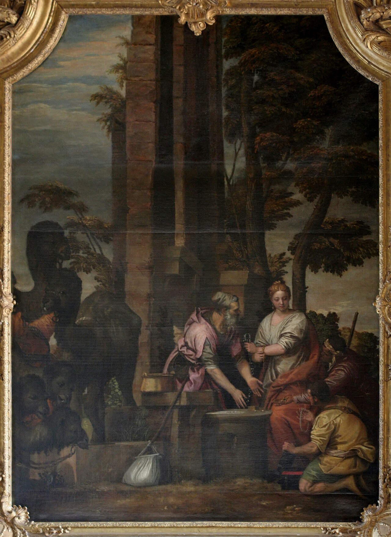 Eliezer and Rebecca by Benedetto Caliari