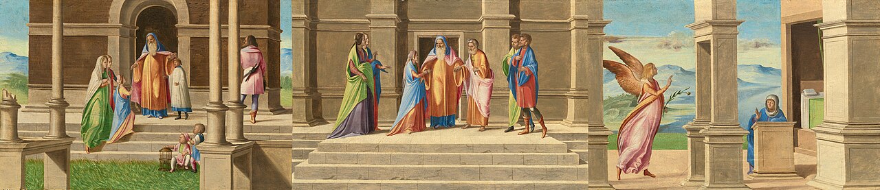 The Presentation and Marriage of the Virgin, and the Annunciation by Benedetto Rusconi