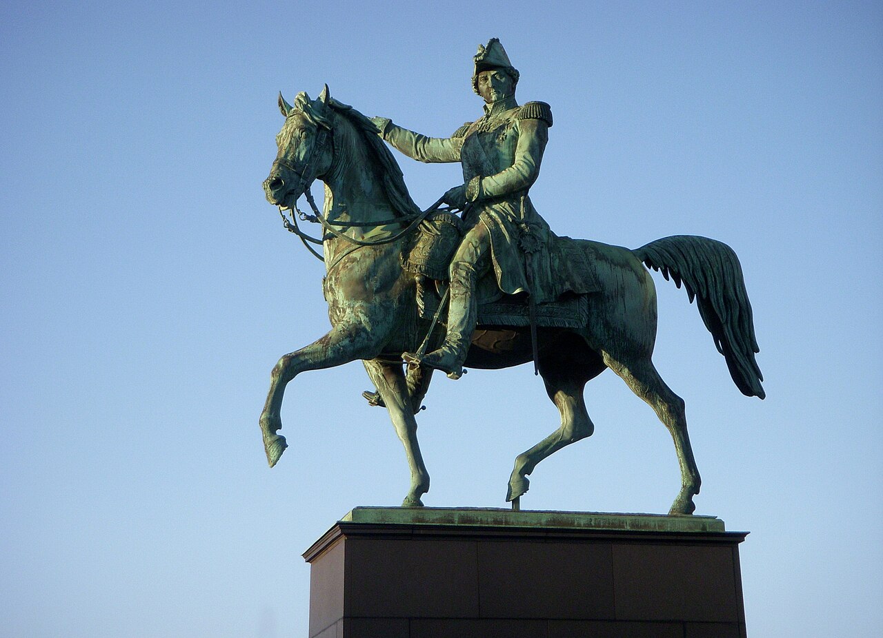 Charles XIV Johns statue by Bengt Erland Fogelberg