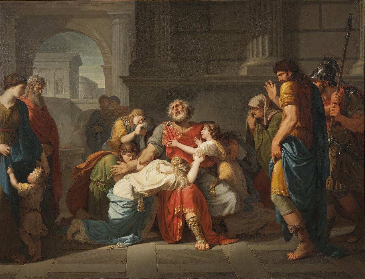 The Blind Oedipus Commending his Children to the Gods by Bénigne Gagneraux