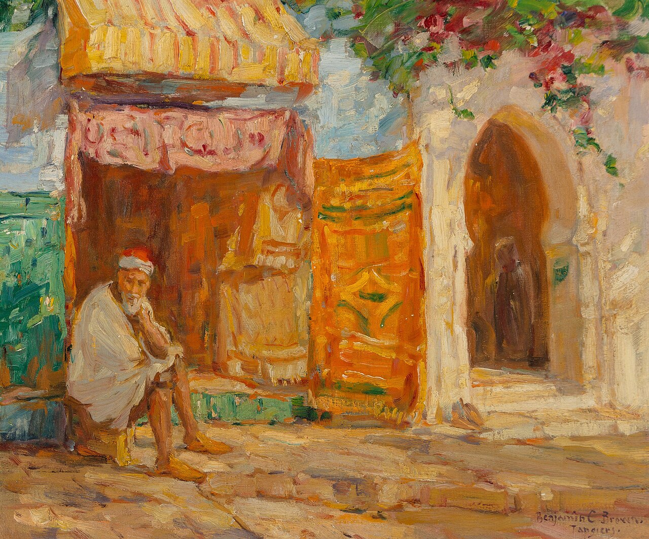 Native Bazaar, Tangiers by Benjamin Brown