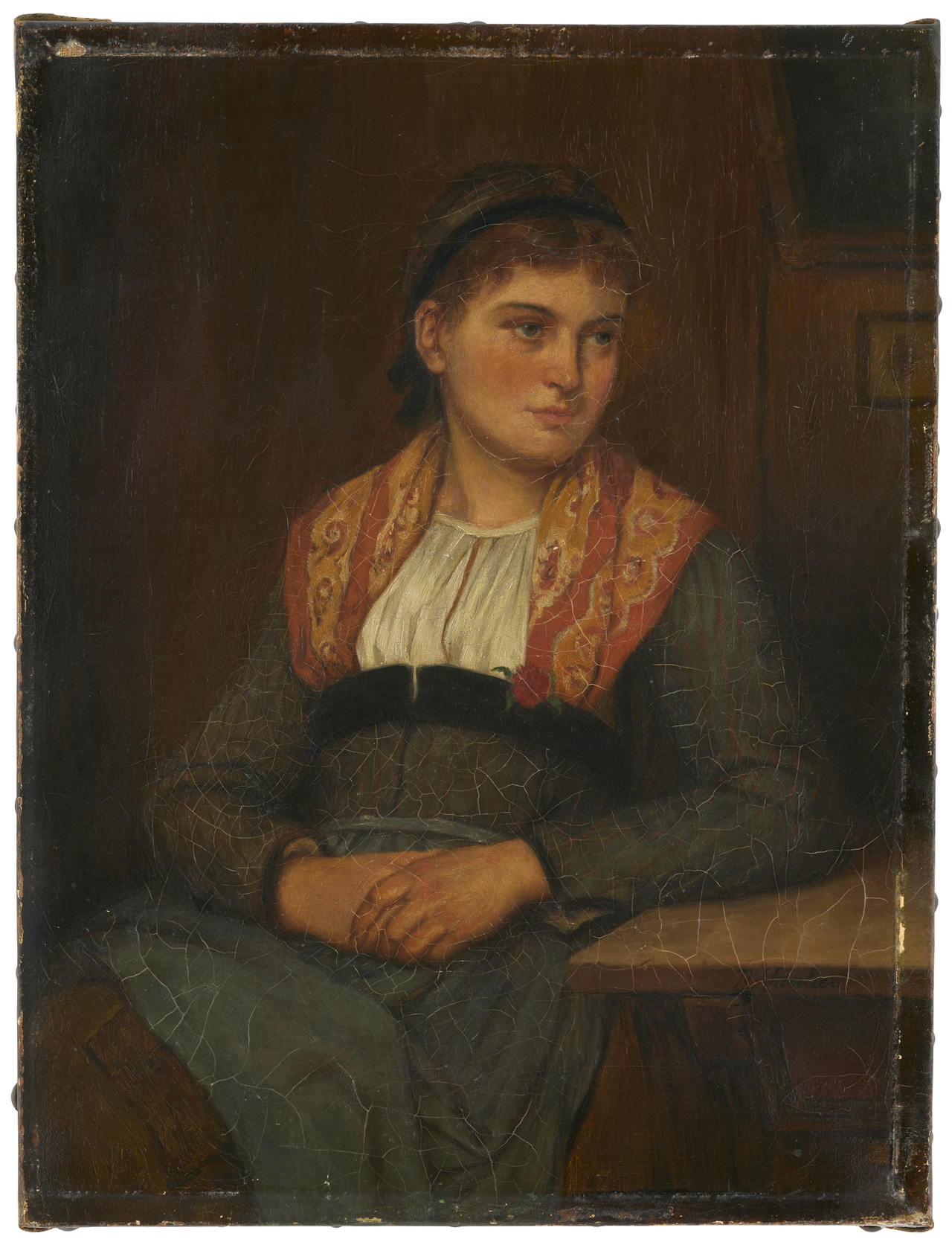 Peasant Girl by Benjamin Vautier