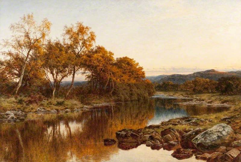 A Golden Eve by Benjamin Williams Leader