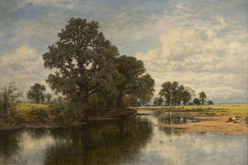 Green Pastures and Still Waters by Benjamin Williams Leader