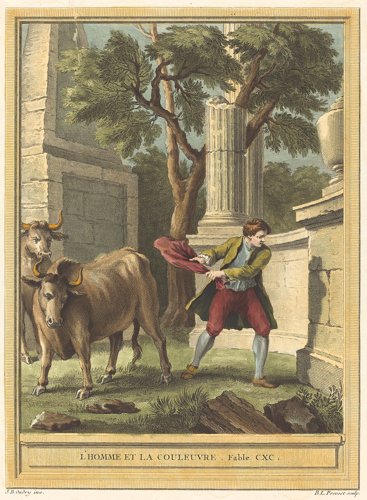 L'homme et la couleuvre (Man and the Snake) by Benoît-Louis Prévost