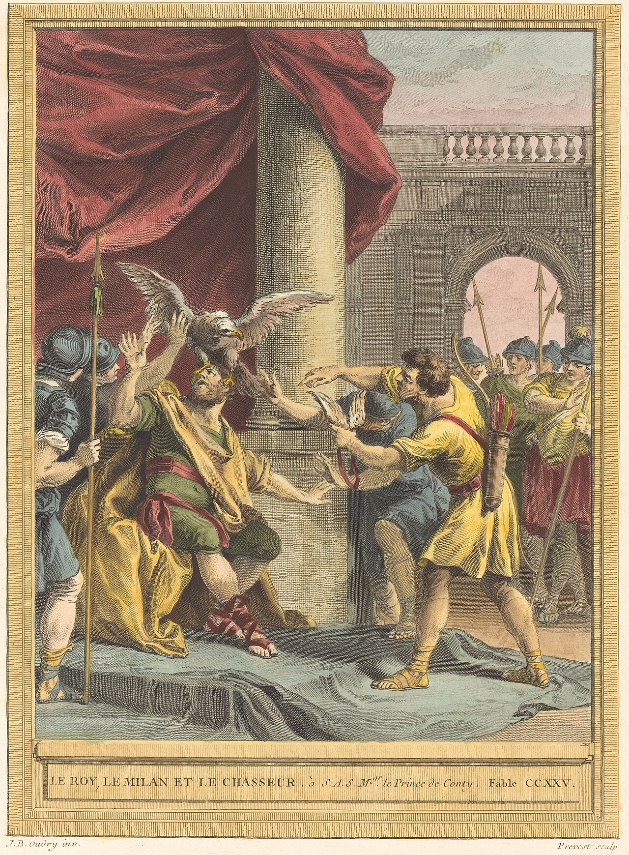 Le roi, le milan, et le chasseur (The King, the Kite, and the Hunter) by Benoît-Louis Prévost