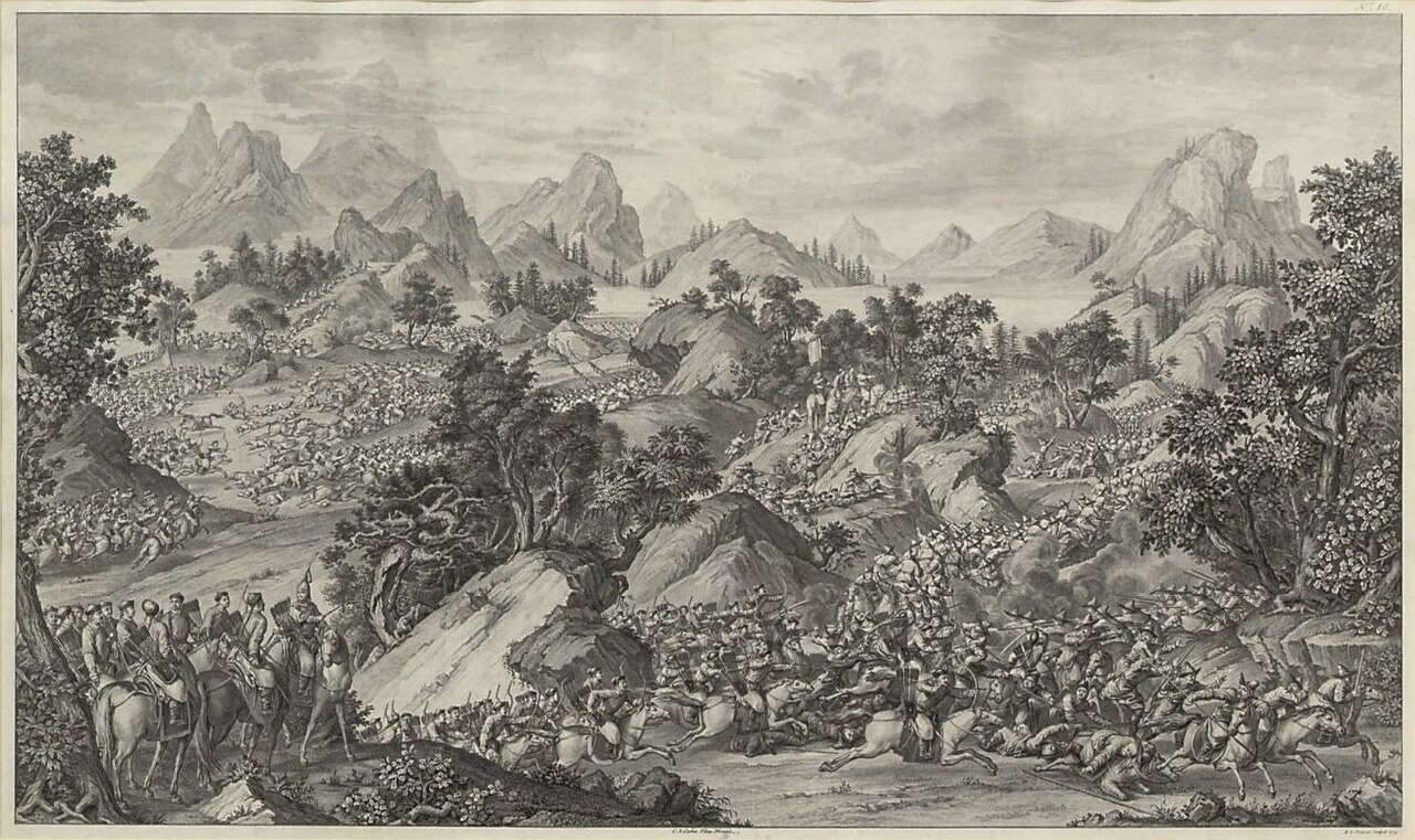 The Battle of Qos-Qulaq by Benoît-Louis Prévost