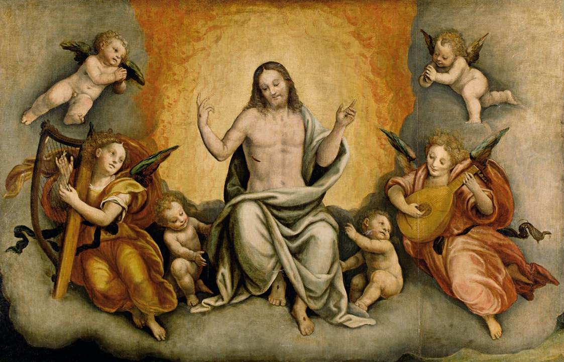 Triumph of Christ with Angels and Cherubs by Bernardino Lanino