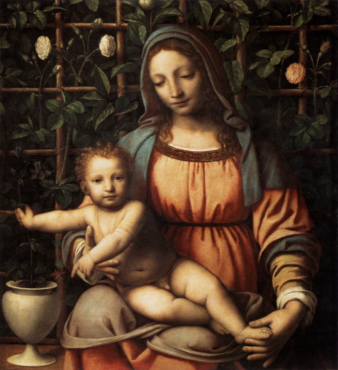 Madonna of the Rose Garden by Bernardino Luini