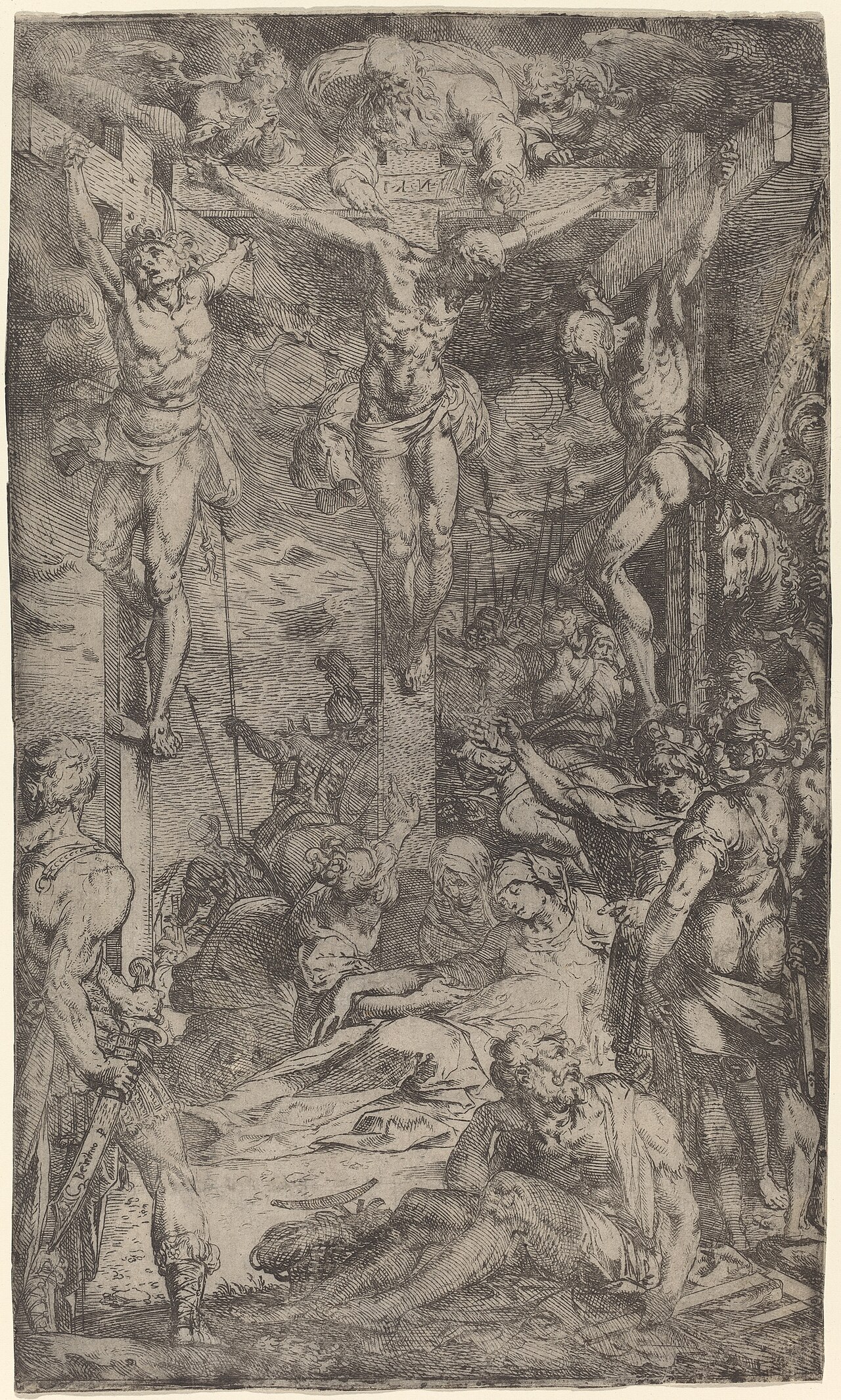 The Crucifixion by Bernardino Poccetti