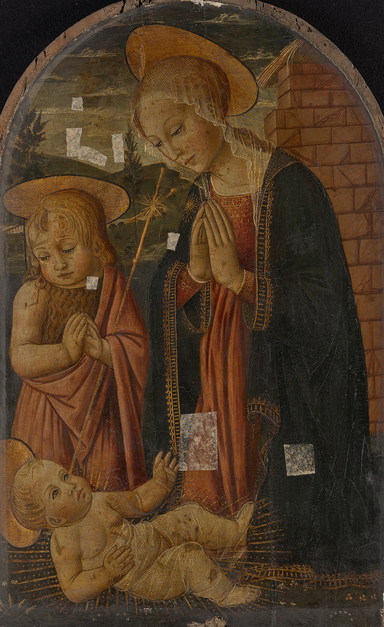 The Adoration of the Child with St. John the Baptist by Bernardo di Stefano Rosselli