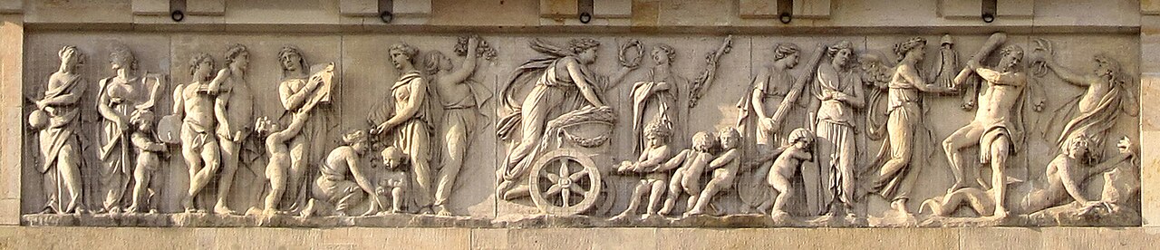 attic relief on the Brandenburg Gate by Bernhard Rode