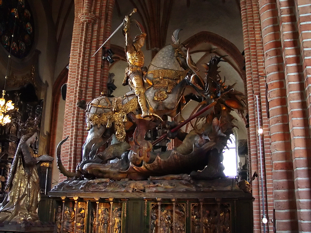 Saint George and the Dragon in Storkyrkan by Bernt Notke