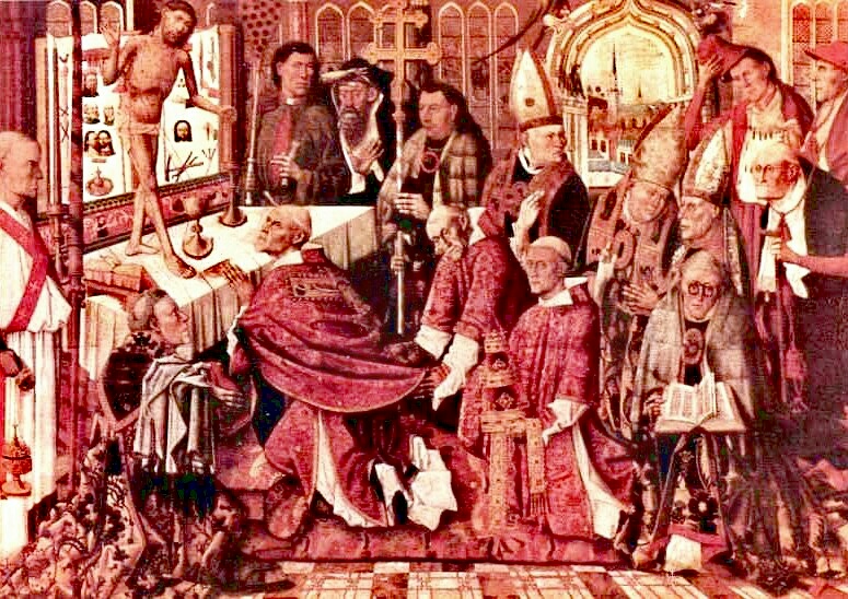 The Mass of Saint Gregory by Bernt Notke