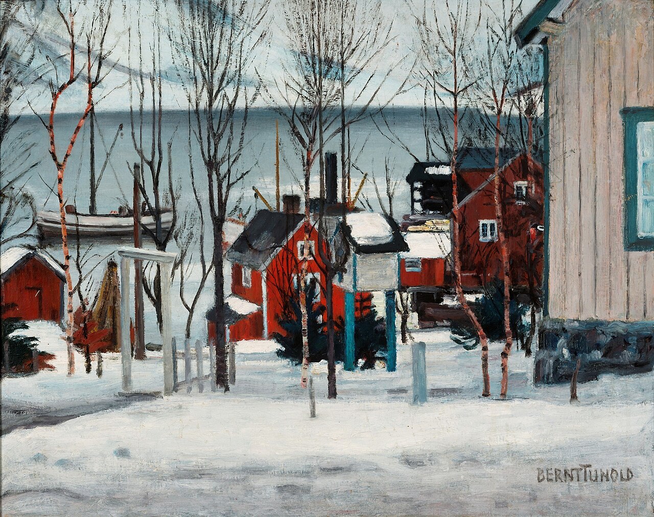 Vinter i Sigerfjord by Bernt Tunold