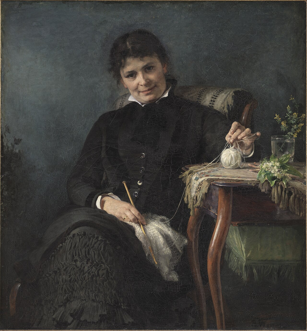 Madam Anna Seekamp, the Artist's Sister by Bertha Wegmann