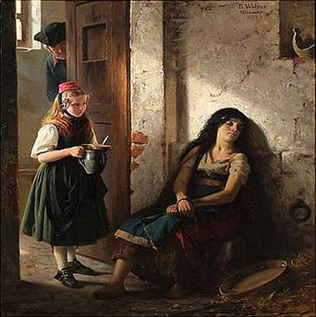 Young Gipsy under Arrest by Berthold Woltze