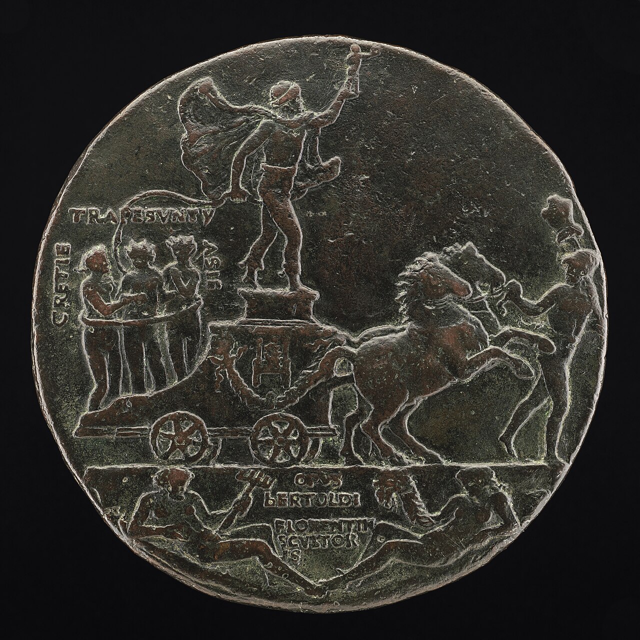 Triumphal Car with Greece, Trebizond, and Asia [reverse] by Bertoldo di Giovanni