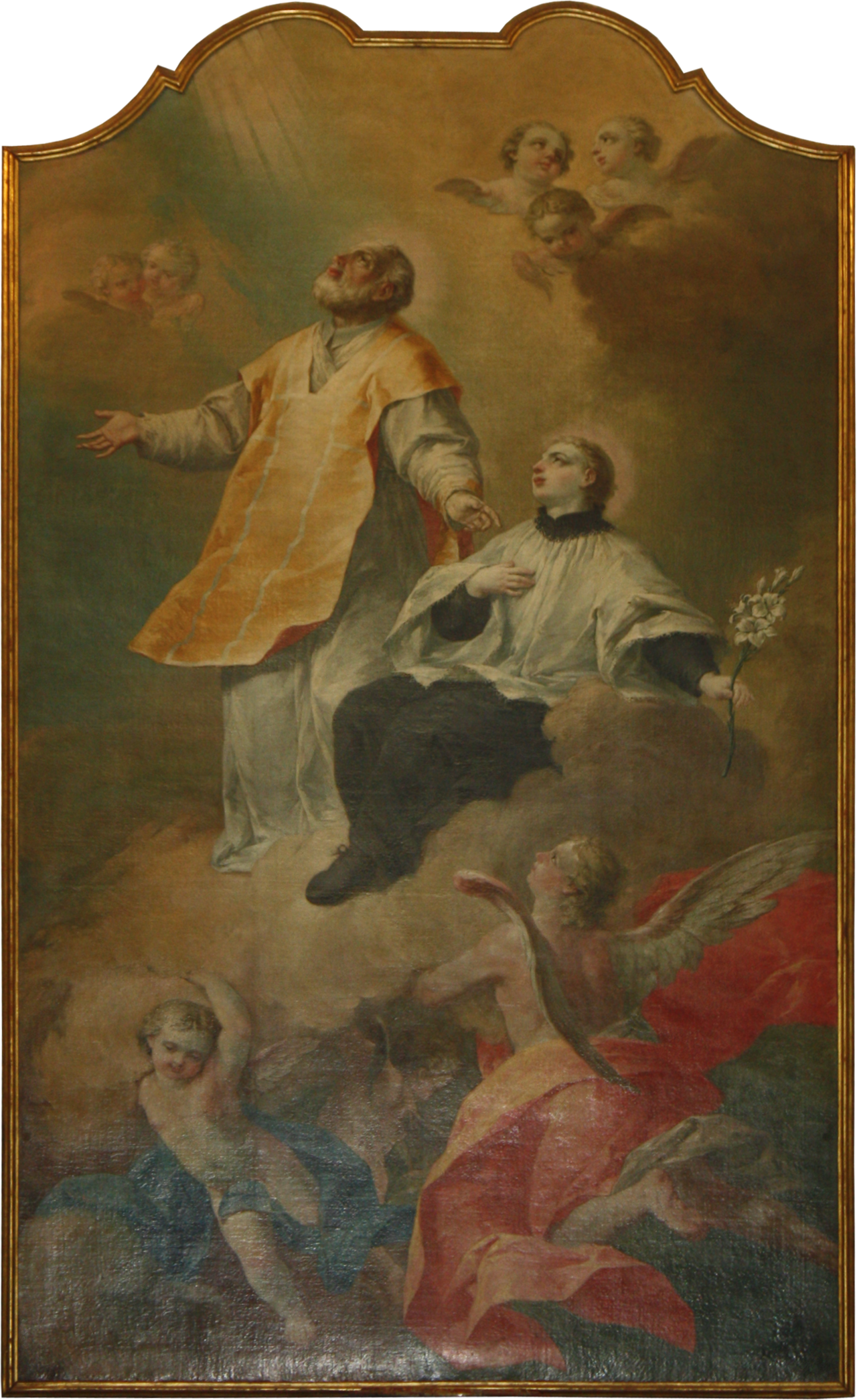 Sanint Philip Neri and Saint  Aloysius Gonzaga in Glory by Biagio Bellotti