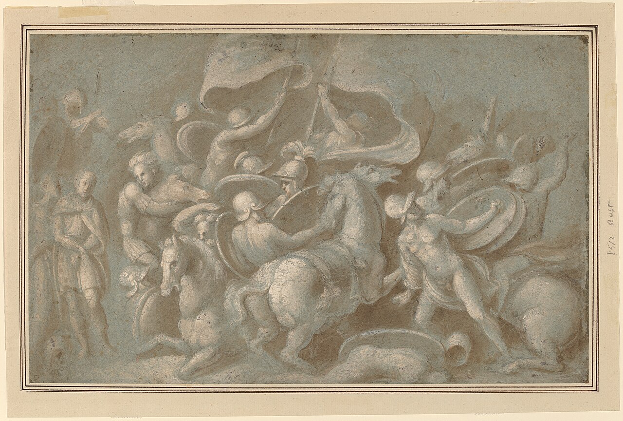 Battle Scene by Biagio Pupini