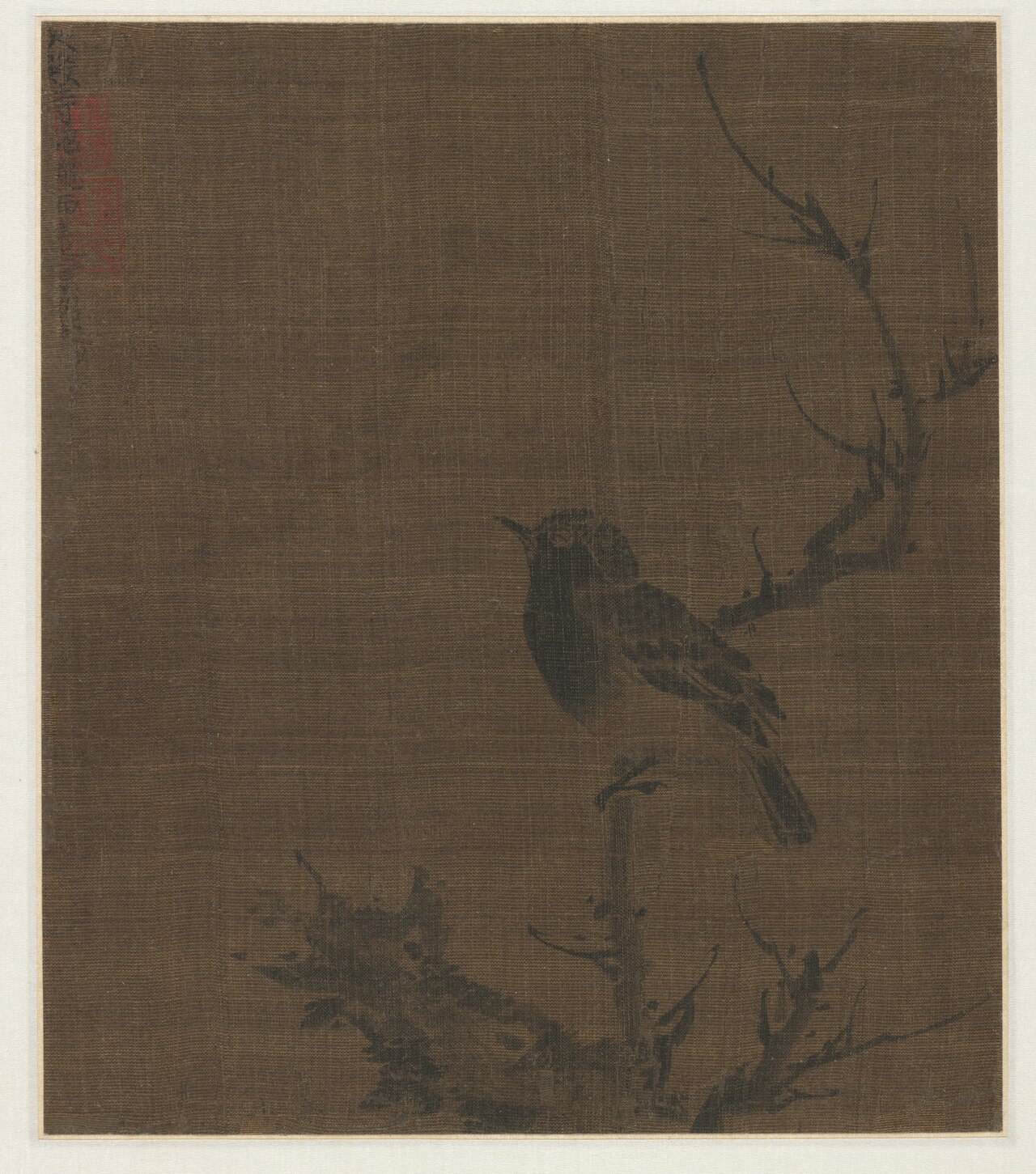 Sleeping Bird on a Prunus Branch by Bian Jingzhao