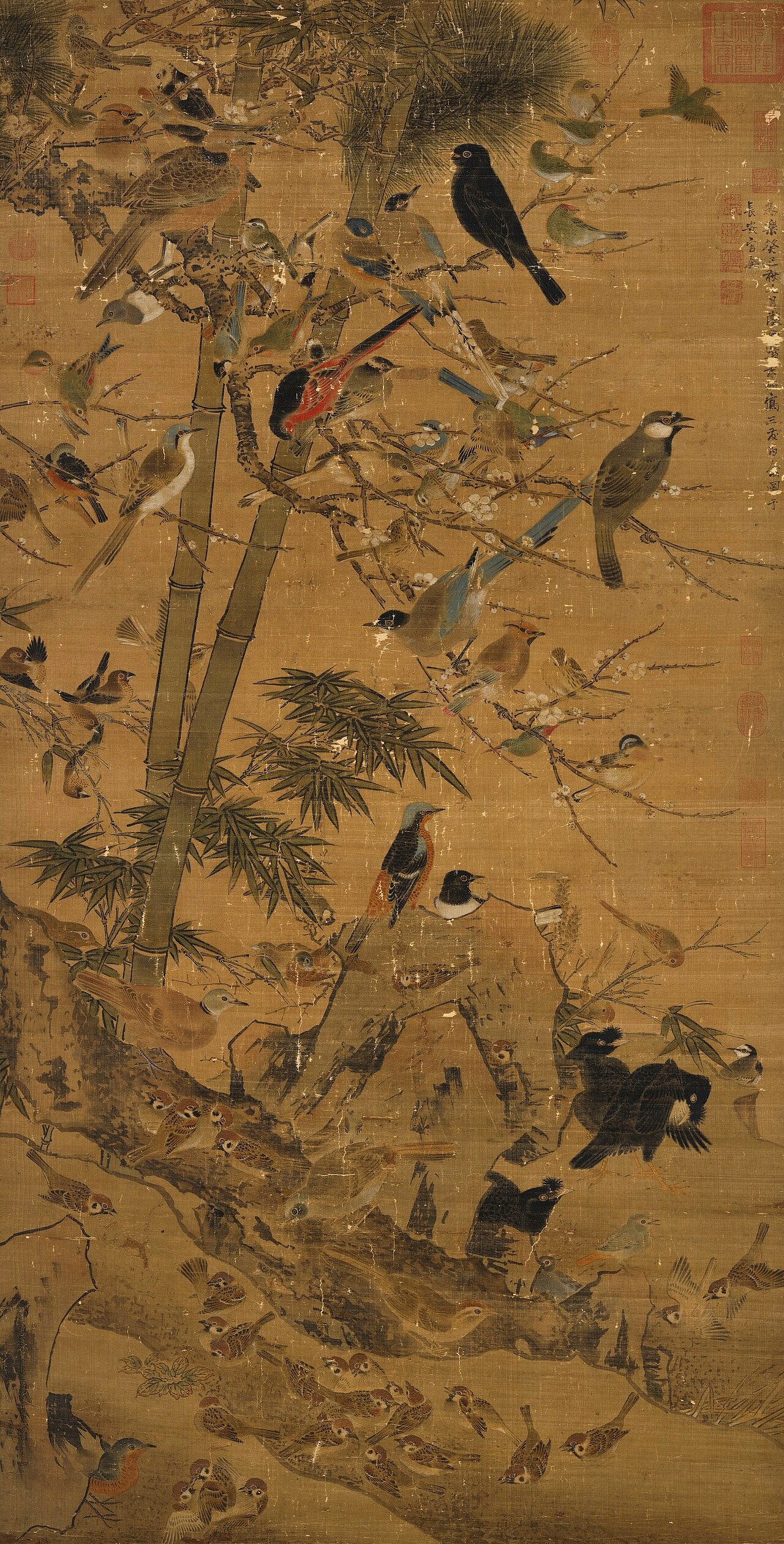 The "Three Friends" and a Hundred Birds by Bian Jingzhao