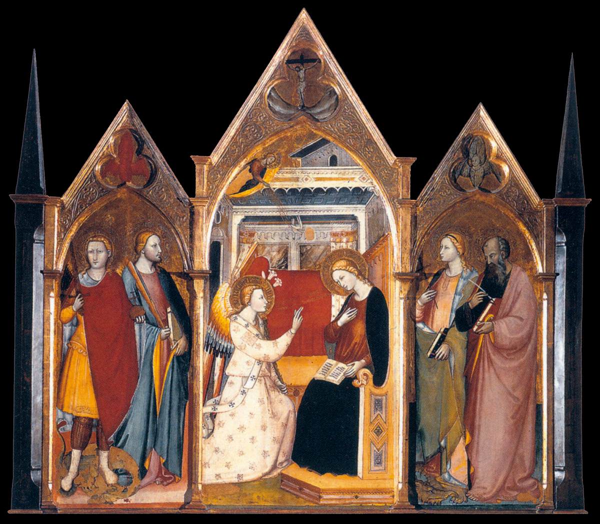 Annunciation with four Saints by Bicci di Lorenzo