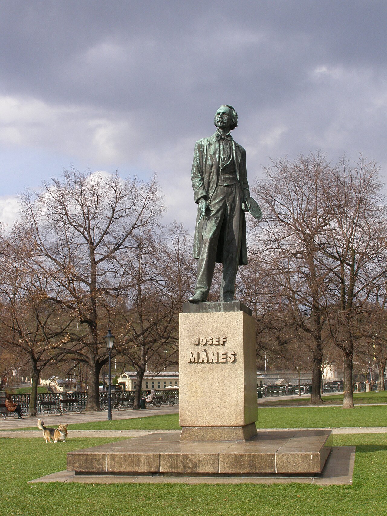 Statue of Josef Mánes by Bohumil Kafka by Bohumil Kafka