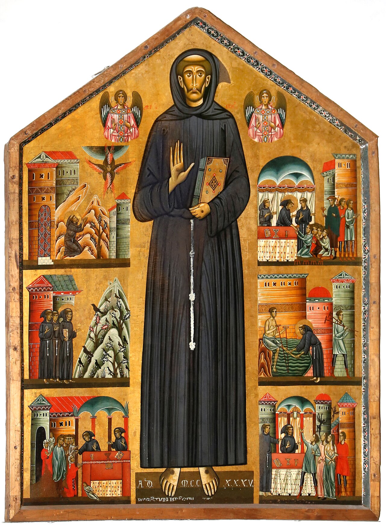 Saint Francis of Assisi and scenes of his life by Bonaventura Berlinghieri