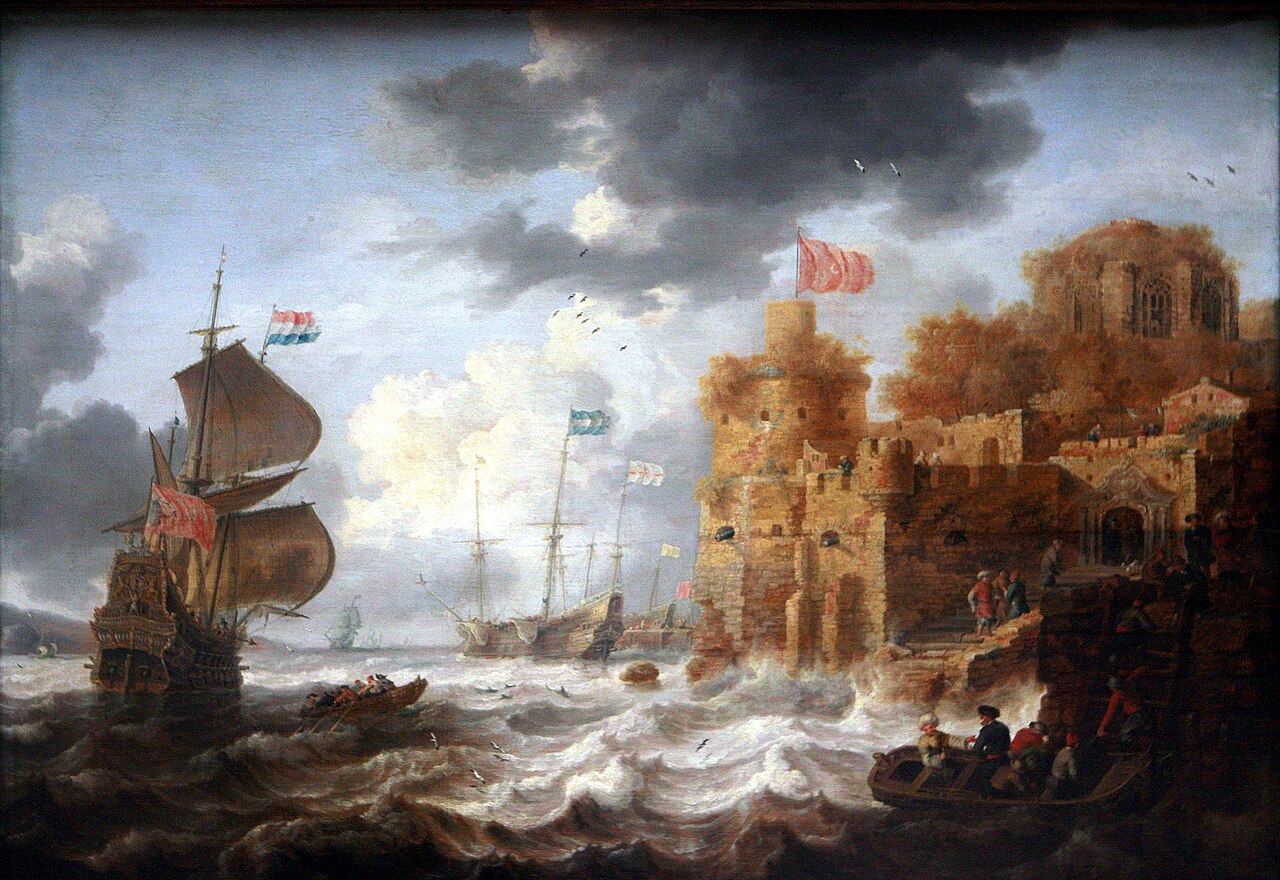 An Oriental Harbour by Bonaventura Peeters the Elder