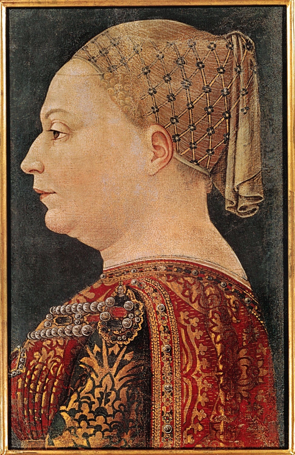 Portrait of Bianca Maria Sforza (1425-1468) by Bonifacio Bembo