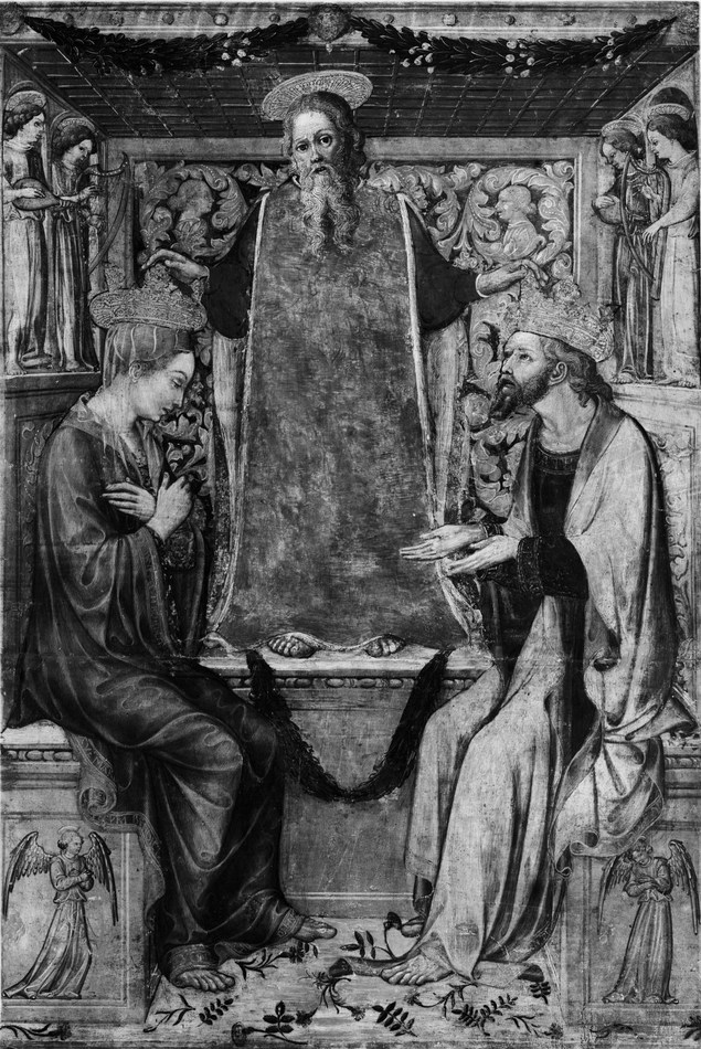 The coronation of Christ and the Virgin by God the Father by Bonifacio Bembo