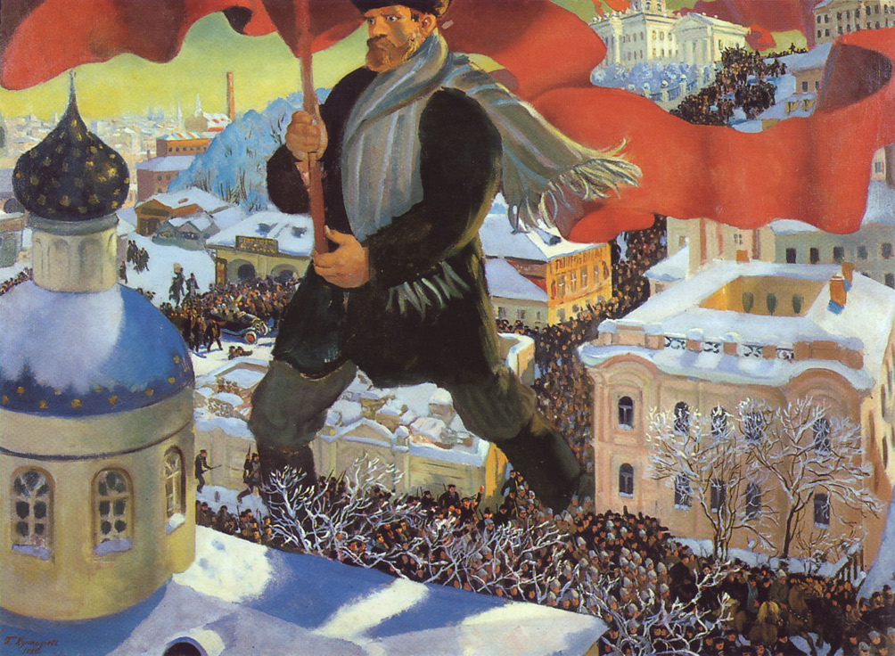 Bolshevik by Boris Kustodiev