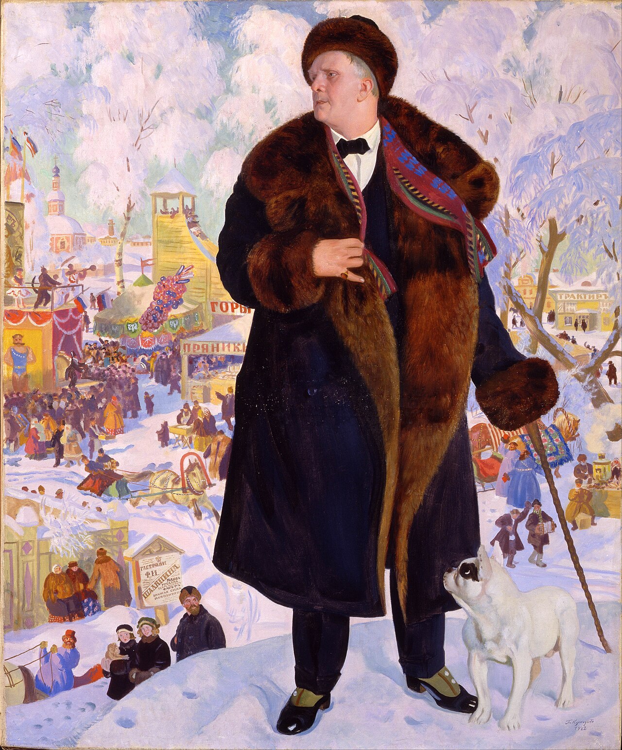 Portrait of Chaliapin by Boris Kustodiev