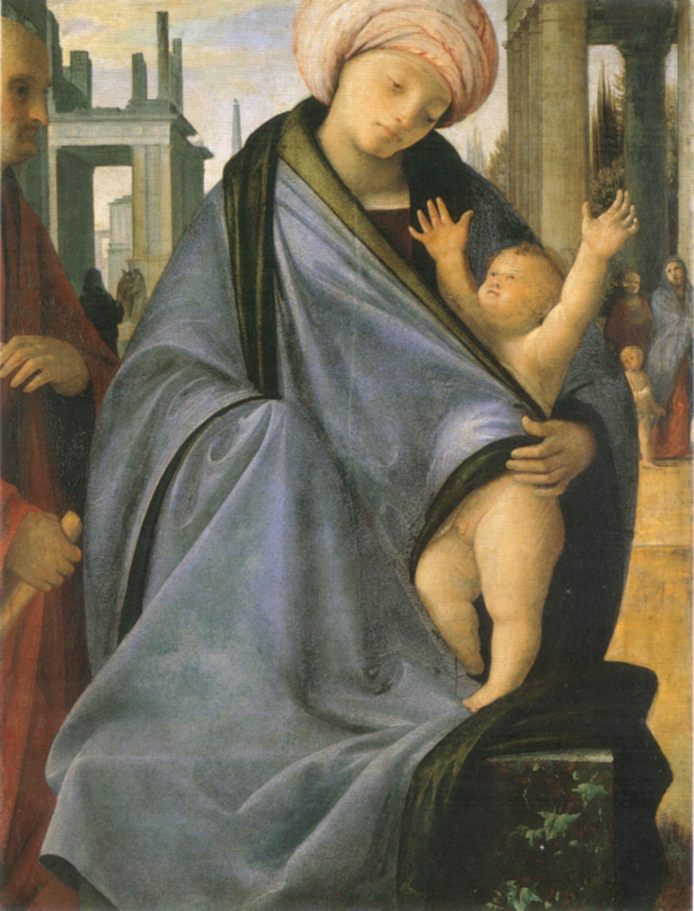 Madonna and child with donor by Bramantino