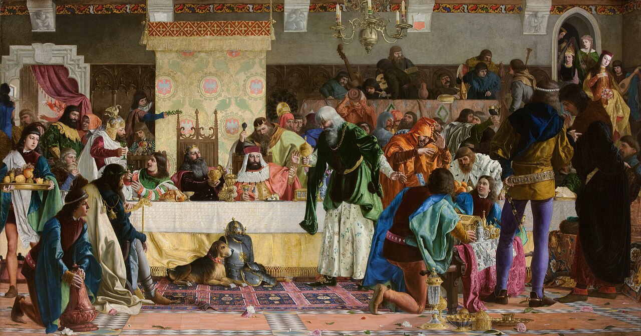 Feast at Wierzynek's by Bronislaw Abramowicz
