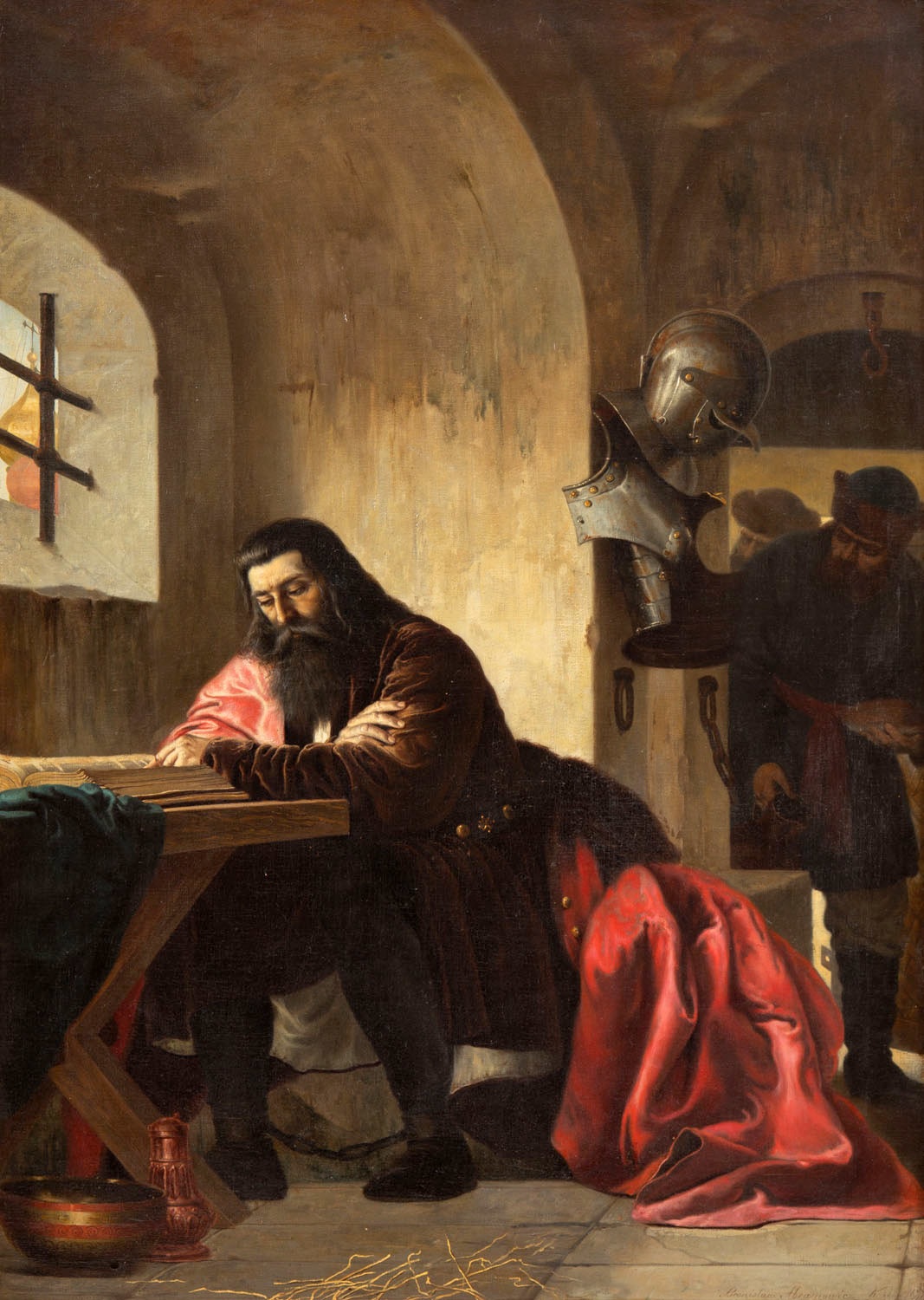 Prince Ostrogski in muscovite imprisonment by Bronislaw Abramowicz