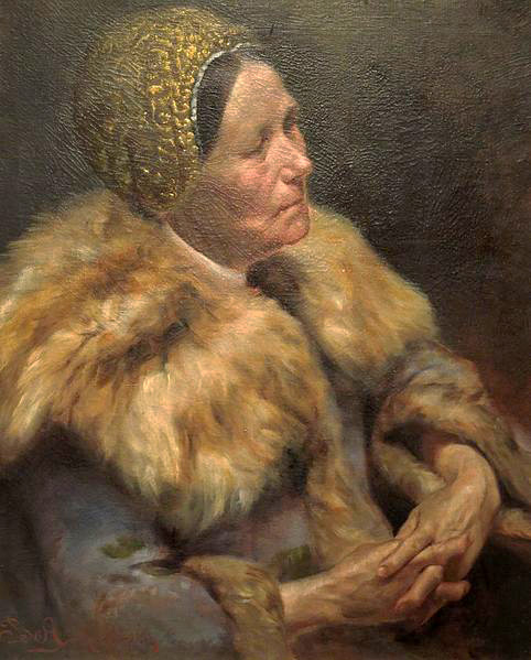 Study of a Woman in a Jewish Bonnet by Bronislaw Abramowicz