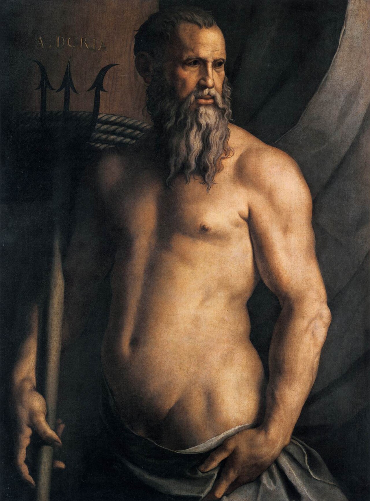 Portrait of Andrea Doria as Neptune by Bronzino