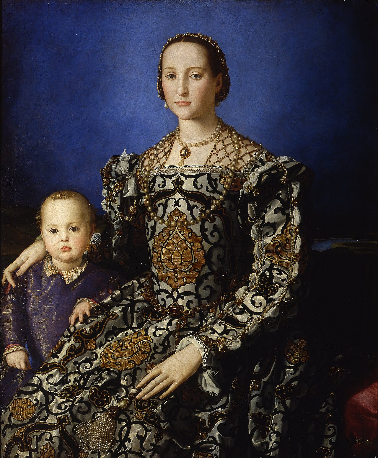 Portrait of Eleanor of Toledo and her son Giovanni de' Medici by Bronzino