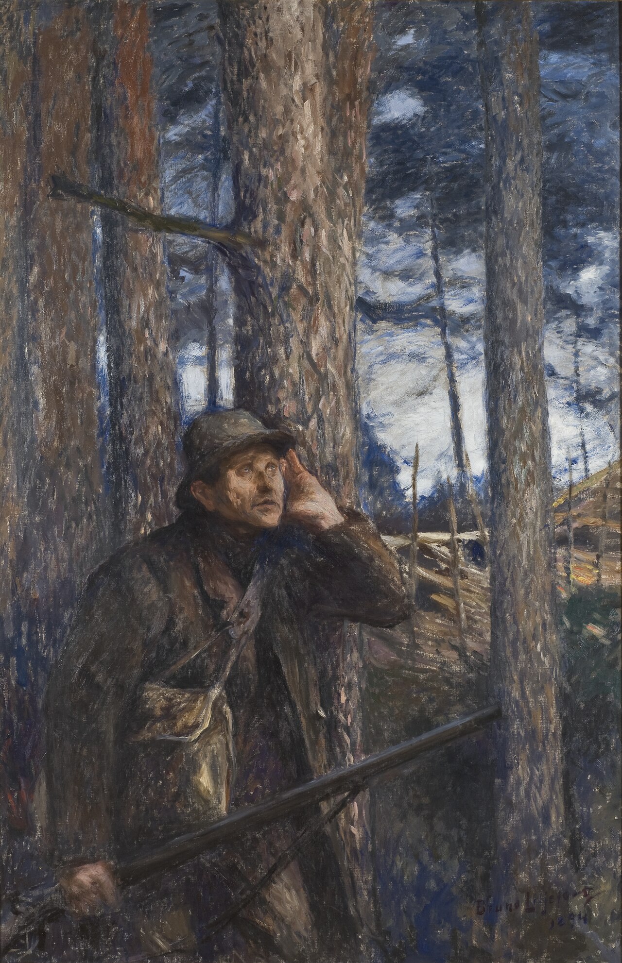 A Poacher by Bruno Liljefors