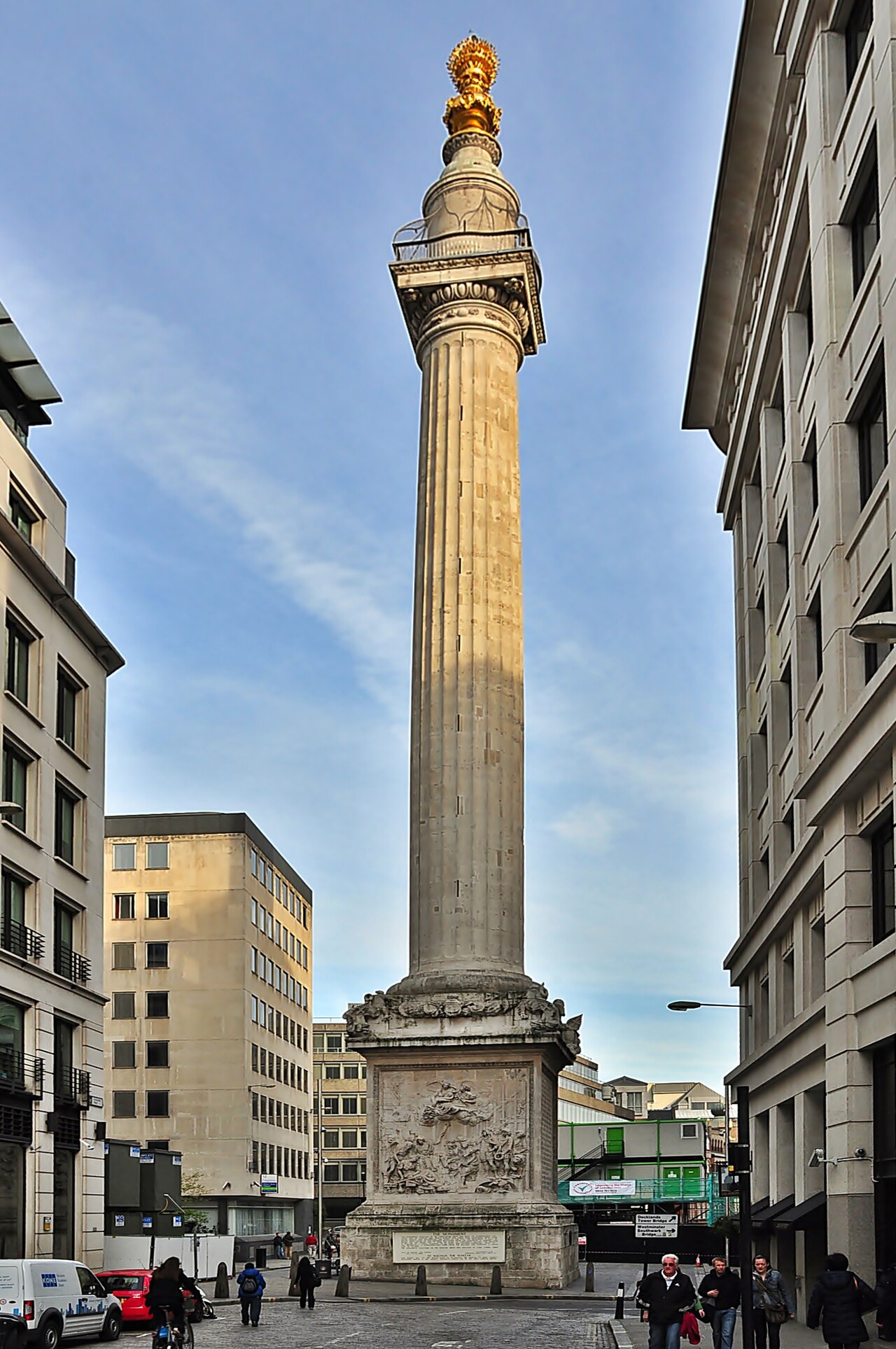 Monument to the Great Fire of London by Caius Gabriel Cibber