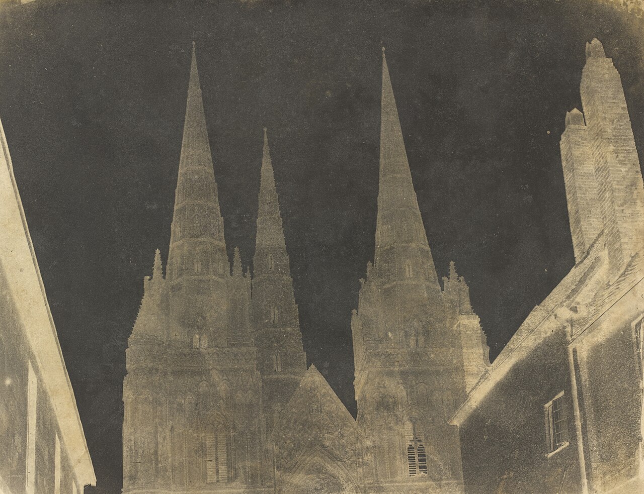 Study of the Spires of Lichfield Cathedral by Calvert Jones