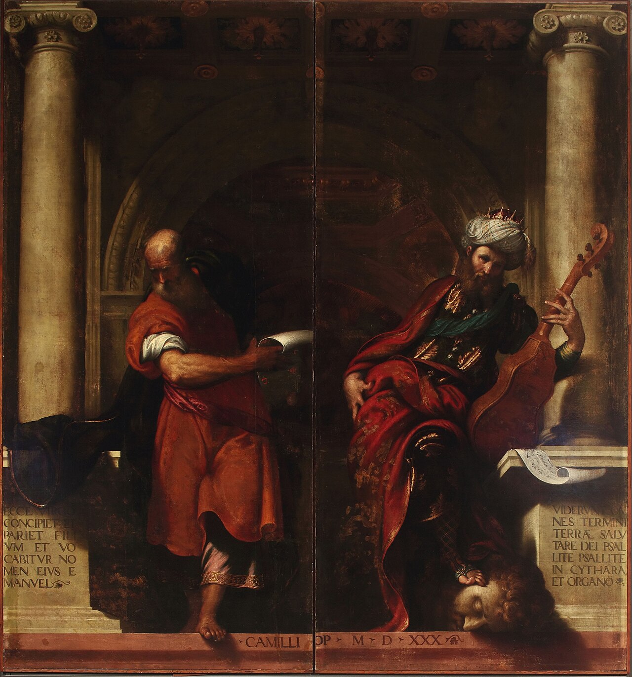 The prophet Isaiah and king David by Camillo Boccaccino