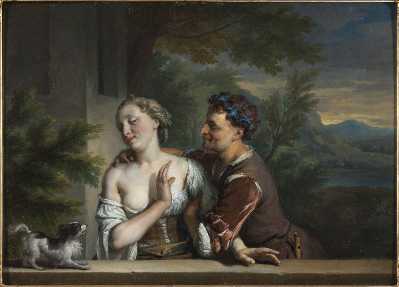 A Man Trying to embrace a Woman by Carel de Moor