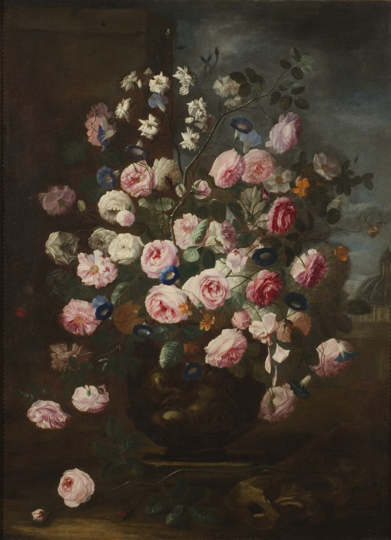 Roses in an Urn by Carel de Vogelaer