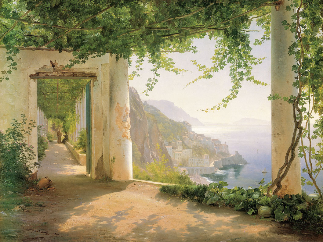 View to the Amalfi Coast by Carl Frederik Aagaard