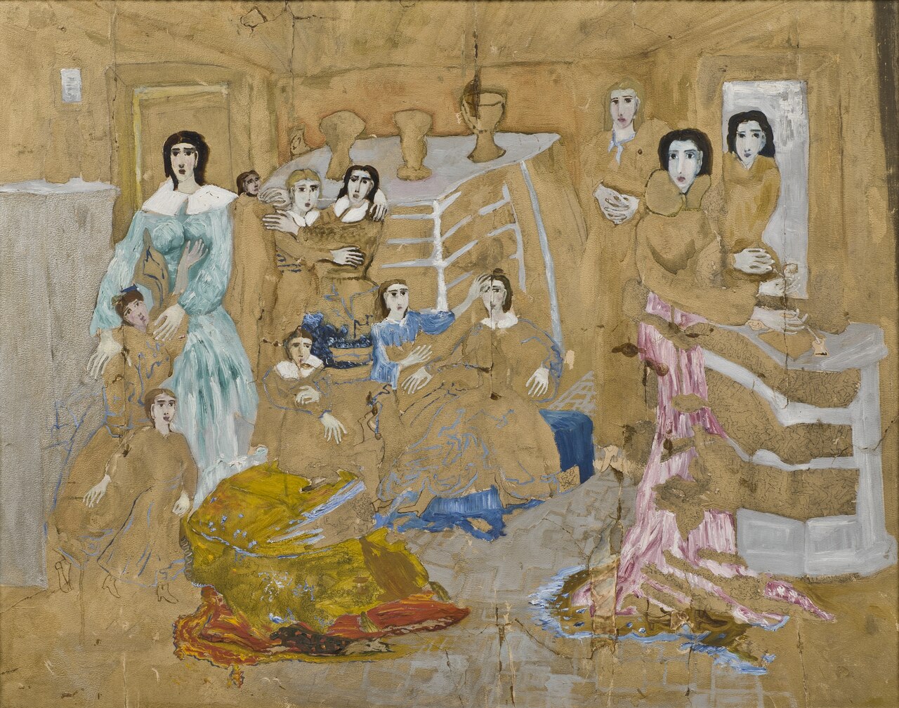 Figures on Golden Ground. Composition from His Illness by Carl Fredrik Hill