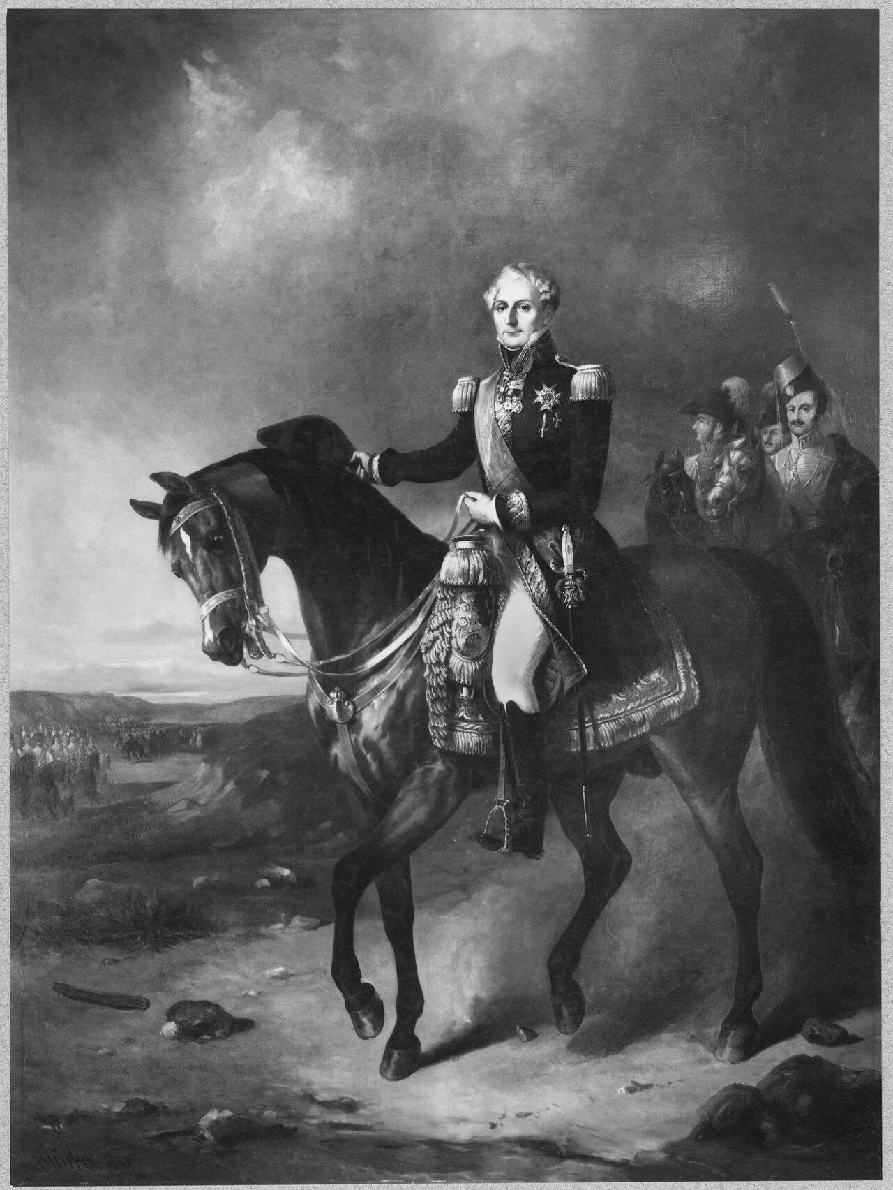Karl XIV John of Sweden and Norway, 4 people by Carl Fredrik Kiörboe